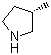 结构式 CAS# 69498-25-5, (S)-3-甲基吡咯烷