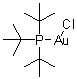 结构式 CAS# 69550-28-3, 三叔丁基膦氯化金