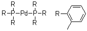 结构式 CAS# 69861-71-8, 双[三(2-甲基苯基)膦]钯