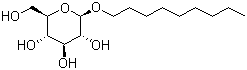 结构式 CAS# 69984-73-2, 壬基 beta-D-吡喃葡萄糖苷