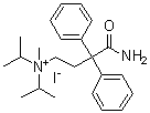 structure of CAS# 71-81-8, Isopropamide iodide;2,2-Diphenyl-4-diisopropylaminobutyramide methiodide; 5579 MD; Darbid; Dipramid; Dipramide; Isamid