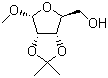 structure of CAS# 72402-14-3, Methyl-2,3-O-isopropylidene-D-ribofuranoside