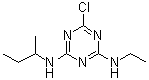 structure of CAS# 7286-69-3, Sebuthylazine;6-(sec-Butylamino)-2-chloro-4-(ethylamino)-s-triazine; 6-Chloro-N2-ethyl-N4-(1-methylpropyl)-1,3,5-triazine-2,4-diamine; Ethylamino-sec-butylaminochloro-s-triazine; GS 13528