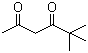 structure of CAS# 7307-04-2, 2,2-Dimethyl-3,5-hexanedione;5,5-Dimethylhexane-2,4-dione