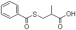 structure of CAS# 74431-50-8, 3-(Benzoylthio)-2-methylpropionic acid