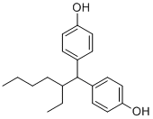 结构式 CAS# 74462-02-5, 4,4'-(2-乙基己亚基)二苯酚