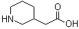 结构式 CAS# 74494-52-3, 3-哌啶乙酸