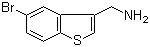 结构式 CAS# 744985-64-6, 5-溴苯并[b]噻吩-3-甲胺
