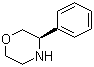 结构式 CAS# 74572-03-5, (R)-3-苯基吗啉