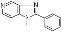 结构式 CAS# 75007-92-0, 2-苯基-1H-咪唑并[4,5-c]吡啶