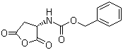 结构式 CAS# 75443-62-8, N-[(3R)-四氢-2,5-二氧代-3-呋喃基]氨基甲酸苄酯