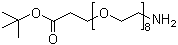 structure of CAS# 756526-06-4, 27-Amino-4,7,10,13,16,19,22,25-octaoxaheptacosanoic acid 1,1-dimethylethyl ester;tert-butyl 3-[2-[2-[2-[2-[2-[2-[2-(2-aminoethoxy)ethoxy]ethoxy]ethoxy]ethoxy]ethoxy]ethoxy]ethoxy]propanoate