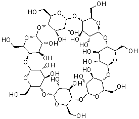 结构式 CAS# 7585-39-9, beta-环糊精
