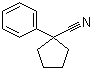 结构式 CAS# 77-57-6, 1-苯基-1-氰基环戊烷; 1-苯基-1-环戊烷甲腈