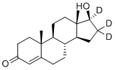 结构式 CAS# 77546-39-5, 睾酮-16,16,17-D3