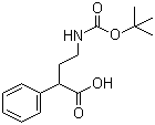 structure of CAS# 790227-48-4, 4-[(tert-Butoxycarbonyl)amino]-2-phenylbutanoic acid;4-[[[(1,1-Dimethylethyl)oxy]carbonyl]amino]-2-phenylbutanoic acid