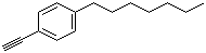 structure of CAS# 79887-12-0, 4-Heptylphenylacetylene;1-Ethynyl-4-heptylbenzene