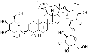 structure of CAS# 80321-69-3, Gypenoside XVII;Gynosaponin S; (3beta,12beta)-3-(beta-D-Glucopyranosyloxy)-12-hydroxydammar-24-en-20-yl 6-O-beta-D-glucopyranosyl-beta-D-glucopyranoside
