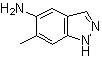 structure of CAS# 81115-45-9, 6-Methyl-1H-indazol-5-amine;6-Methyl-1H-indazol-5-ylamine