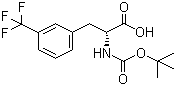 结构式 CAS# 82317-82-6, Boc-D-3-三氟甲基苯丙氨酸; N-叔丁氧羰基-D-3-三氟甲基苯丙氨酸