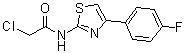structure of CAS# 83558-09-2, 2-Chloro-N-[4-(4-fluorophenyl)thiazol-2-yl]acetamide