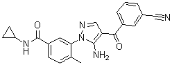 结构式 CAS# 836683-15-9, Acumapimod