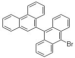 结构式 CAS# 845457-53-6, 9-溴-10-(9-菲基)蒽
