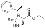 structure of CAS# 84711-26-2, Ethyl (R)-2,3-dihydro-3-(1-phenylethyl)-2-thioxo-1H-imidazole-4-carboxylate