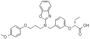 结构式 CAS# 848259-27-8, Pemafibrate