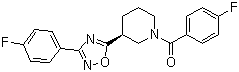 结构式 CAS# 851881-60-2, ADX 47273; (S)-(4-氟苯基)-{3-[3-(4-氟苯基)-[1,2,4]噁二唑-5-基]哌啶-1-基}甲酮