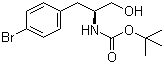 结构式 CAS# 854760-84-2, N-Boc-L-4-溴苯丙氨醇; N-叔丁氧羰基-L-4-溴苯丙氨醇