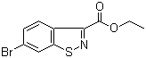 结构式 CAS# 858671-74-6, 6-溴-1,2-苯并异噻唑-3-甲酸乙酯