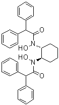 结构式 CAS# 860036-16-4, N,N'-(1R,2R)-1,2-环己烷二基二[N-羟基-alpha-苯基苯乙酰胺]