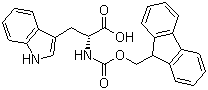 structure of CAS# 86123-11-7, Fmoc-D-tryptophan;Fmoc-D-Trp-OH; N-(9-fluorenylmethoxycarbonyl)-D-tryptophan