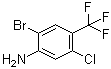 structure of CAS# 863111-48-2, 2-Bromo-5-chloro-4-(trifluoromethyl)benzenamine