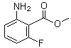 结构式 CAS# 86505-94-4, 2-氨基-6-氟苯甲酸甲酯