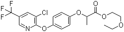 structure of CAS# 87237-48-7, Haloxyfop-etotyl;2-Ethoxyethyl 2-(4-((3-chloro-5-(trifluoromethyl)-2-pyridinyl)oxy)phenoxy)propanoate; Haloxyfop-2-ethoxyethyl