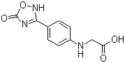 structure of CAS# 872728-82-0, N-[4-(2,5-Dihydro-5-oxo-1,2,4-oxadiazol-3-yl)phenyl]glycine