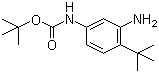 structure of CAS# 873055-92-6, tert-Butyl (3-amino-4-(tert-butyl)phenyl)carbamate;(3-Amino-4-tert-butylphenyl)carbamic acid tert-butyl ester