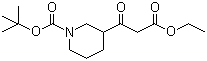 结构式 CAS# 877173-80-3, 3-(3-乙氧基-3-氧代丙酰)哌啶-1-甲酸叔丁酯