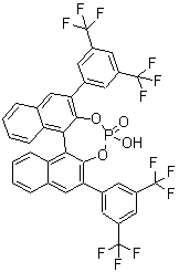结构式 CAS# 878111-17-2, (11bS)-2,6-二[3,5-二(三氟甲基)苯基]-4-羟基-二萘并[2,1-d:1',2'-f][1,3,2]二氧杂磷杂卓 4-氧化物