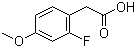 结构式 CAS# 883531-28-0, 2-氟-4-甲氧基苯乙酸