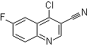 结构式 CAS# 886362-73-8, 4-氯-6-氟-3-喹啉甲腈