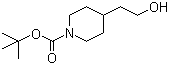 结构式 CAS# 89151-44-0, N-Boc-4-哌啶乙醇; 4-(2-羟基乙基)哌啶-1-甲酸叔丁酯