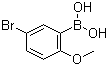 结构式 CAS# 89694-45-1, 5-溴-2-甲氧基苯硼酸