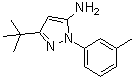 结构式 CAS# 898537-77-4, 3-叔丁基-1-(3-甲基苯基)-1H-吡唑-5-胺