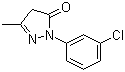 structure of CAS# 90-31-3, 1-(3-Chlorophenyl)-3-methyl-2-pyrazolin-5-one;1-(3-Chlorophenyl)-3-methyl-4,5-dihydro-1H-pyrazol-5-one