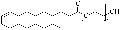 结构式 CAS# 9004-96-0, 聚乙二醇单油酸酯; 聚乙二醇油酸酯; 油酸聚氧乙烯酯