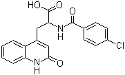 结构式 CAS# 90098-04-7, 瑞巴派特; 瑞巴匹特; 瑞巴米特; 2-(4-氯苯甲酰胺基)-3-(1,2-二氢-2-氧代-4-喹啉基)丙酸