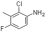 结构式 CAS# 90292-63-0, 2-氯-4-氟-3-甲基苯胺